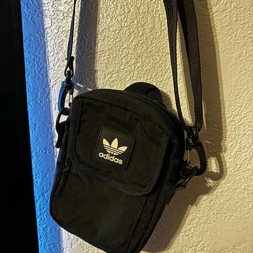 adidas Black Trefoil Mini Crossbody Bag